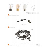 TK LIGHTING 4390 | Modo-TK Tk Lighting hangulatvilágítás lámpa vezetékkel, villásdugóval elátott 12x E27 IP44 fekete
