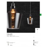 TRIO 304800142 | Calais-TR Trio függeszték lámpa 1x E27 antracit, füst