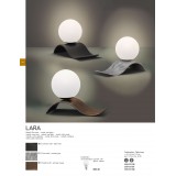 TRIO 508400161 | Lara-TR Trio asztali lámpa 21cm vezeték kapcsoló 1x E14 antikolt szürke, opál