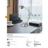 TRIO 572410107 | Calcio-TR Trio asztali lámpa 43cm fényerőszabályzós kapcsoló szabályozható fényerő 1x LED 560lm 3000K matt nikkel