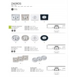 TRIO 650610331 | Zagros Trio beépíthető lámpa 3 darabos szett, billenthető 85x85mm 3x LED 1035lm 3000K IP65 matt fehér