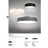 TRIO 603900301 | Hotel-TR Trio mennyezeti lámpa 3x E27 matt nikkel, fehér