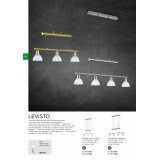 TRIO 371010407 | Levisto Trio függeszték lámpa ellensúlyos, állítható magasság 4x E14 1600lm 3000K matt nikkel, alabástrom