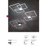 TRIO 676210307 | Hydra-TR Trio fali, mennyezeti lámpa szabályozható fényerő 1x LED 2600lm 3000K matt nikkel, fehér