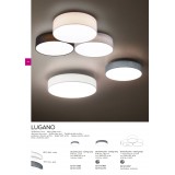 TRIO 621911211 | Lugano-TR Trio mennyezeti lámpa 1x LED 1100lm 3000K szürke