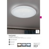 TRIO 677718000 | Nagano-TR Trio mennyezeti lámpa távirányító távirányítható, szabályozható fényerő 1x LED 6400lm 3000 <-> 5500K króm, fehér