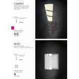 TRIO 200970124 | Campo-TR Trio falikar lámpa 1x E14 rozsdaszín, piszkosfehér