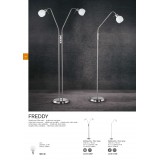 TRIO 424810107 | Freddy Trio álló lámpa 150cm kapcsoló flexibilis 1x E14 320lm 3000K matt nikkel, fehér