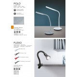TRIO 5028010-47 | Flexo-TR Trio csiptetős lámpa vezeték kapcsoló flexibilis 1x E14 ezüst, fekete