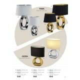 TRIO R50511079 | Taba Trio asztali lámpa 33cm vezeték kapcsoló 1x E14 arany, fekete