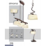 VIOKEF 466900 | Simona Viokef függeszték lámpa 1x E27 bézs, barna