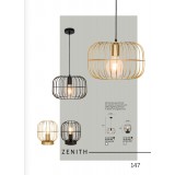 VIOKEF 4211400 | Zenith-VI Viokef asztali lámpa 20cm 1x E27 fekete