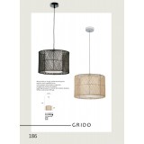 VIOKEF 4149001 | Grido Viokef függeszték lámpa 1x E27 fekete, fehér
