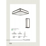 VIOKEF 4118001 | Figaro-VI Viokef mennyezeti lámpa 3x E27 fehér, sötétbarna