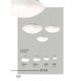 VIOKEF 4154600 | Disk Viokef fali, mennyezeti lámpa 3x E27 matt opál, fehér
