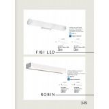 VIOKEF 4181300 | Fibi Viokef falikar lámpa 1x LED 1150lm 3000K IP44 matt fehér, króm