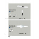 VIOKEF 4104800 | Robert-VI Viokef falikar lámpa 1x E14 IP44 matt opál, króm