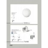 VIOKEF 460000 | Tube-VI Viokef falikar lámpa 2x G9 IP44 matt fehér, áttetsző, matt nikkel