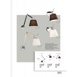 VIOKEF 4146201 | Filipa Viokef falikar lámpa kapcsoló elforgatható alkatrészek 1x E27 fehér, matt nikkel