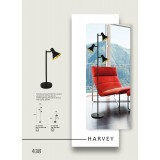 VIOKEF 4167300 | Harvey-VI Viokef asztali lámpa 44cm kapcsoló elforgatható alkatrészek 1x E14 fekete, arany