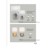 VIOKEF 4167700 | Elya Viokef asztali lámpa 38cm kapcsoló 1x E14 opál, ezüst, króm