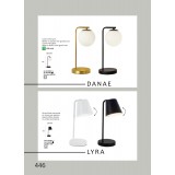 VIOKEF 4153101 | Lyra-VI Viokef asztali lámpa 40cm kapcsoló elforgatható alkatrészek 1x E14 fekete