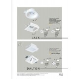 VIOKEF 4116000 | Dalton-VI Viokef beépíthető lámpa festhető 120x120mm 1x MR16 / GU5.3 / GU10 IP44/20 fehér