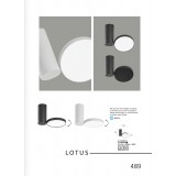 VIOKEF 4208201 | Lotus-VI Viokef fali, mennyezeti lámpa elforgatható alkatrészek 1x LED 1368lm 3000K fekete