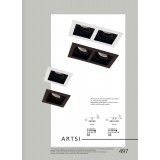 VIOKEF 4208001 | Artsi Viokef beépíthető lámpa billenthető 100x100mm 1x GU10 fekete