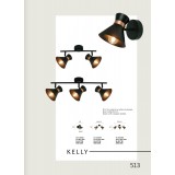 VIOKEF 4148200 | Kelly-VI Viokef spot lámpa elforgatható alkatrészek 1x E14 fekete, vörösréz