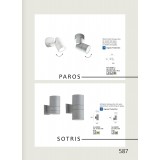 VIOKEF 4143701 | Paros Viokef falikar lámpa elforgatható alkatrészek 1x GU10 IP55 szürke, fehér