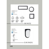 VIOKEF 4189700 | Minos Viokef fali lámpa 1x LED 500lm 3000K IP54 fekete, fehér