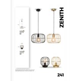 VIOKEF 4211301 | Zenith-VI Viokef függeszték lámpa 1x E27 arany