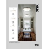 VIOKEF 4144700 | Disk Viokef fali, mennyezeti lámpa 1x E27 matt opál, fehér