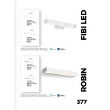 VIOKEF 4212300 | Robin-VI Viokef fali lámpa 1x LED 2550lm 3000K IP44 fehér