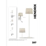 VIOKEF 4174600 | Hendrix Viokef falikar lámpa flexibilis 1x E27 + 1x LED 90lm fehér, matt nikkel