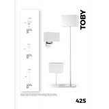 VIOKEF 4057900 | Toby-VI Viokef asztali lámpa 50cm kapcsoló 1x E27 matt fehér, króm