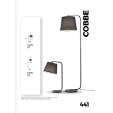 VIOKEF 4175000 | Cobbe Viokef álló lámpa 164cm kapcsoló 1x E27 fekete