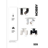 VIOKEF 4207900 | Nobby Viokef spot lámpa elforgatható alkatrészek 2x GU10 fehér