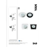 VIOKEF 4151300 | Yan/Viki Viokef beépíthető lámpa 92x92mm 1x MR16 / GU5.3 / GU10 IP44/20 fehér, matt fehér