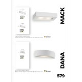 VIOKEF 4071700 | Ceramic-VI Viokef fali lámpa festhető 2x E14 fehér