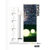 VIOKEF 4204200 | Vegas-VI Viokef álló lámpa 38cm 1x E27 IP65 fehér