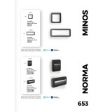 VIOKEF 4189700 | Minos Viokef fali lámpa 1x LED 500lm 3000K IP54 fekete, fehér