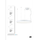 VIOKEF 4194000 | Verdi Viokef függeszték lámpa 1x LED 5250lm 3000K fehér