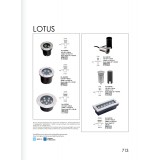 VIOKEF 4187100 | Lotus-VI Viokef beépíthető lámpa 200x80mm 1x LED 660lm 3200K IP67 ezüst, fekete